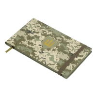 Еженедельник датирован 2026 карман. MILITARY, 153*87, светло-зеленый, штуч. кожа Buromax BM.2908-15