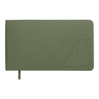 Еженедельник датированный 2026 карман. MORANDI STYLE, 153*87, зеленый, штуч. кожа Buromax BM.2909-04