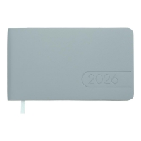 Еженедельник датирован 2026 карман. LIGHT MORANDI, 153*87, светло-синий, штуч. кожа Buromax BM.2910-30