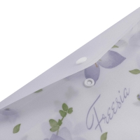 Папка-конверт DL на кнопці, FREESIA ARABESKI, напівпрозора, бузкова Buromax BM.3853-26