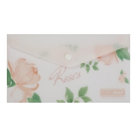 Папка-конверт DL на кнопці, RAMIRA ARABESKI, напівпрозора, коралова Buromax BM.3853-27