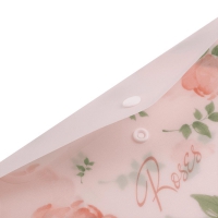 Папка-конверт DL на кнопці, RAMIRA ARABESKI, напівпрозора, коралова Buromax BM.3853-27