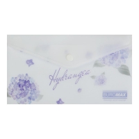 Папка-конверт DL на кнопці, DREAM ARABESKI, напівпрозора, світло-синя Buromax BM.3853-30