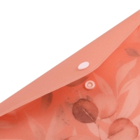 Папка-конверт DL на кнопці, PEACH ARABESKI, напівпрозора, персикова Buromax BM.3853-46
