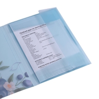 Папка А5 на гумках, BLUEBERRY ARABESKI, напівпрозора, морська хвиля Buromax BM.3907-17