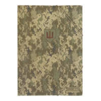 Папка на резинках, А4, матовый непрозрачный пластик, MILITARY, зеленый Buromax BM.3908-04