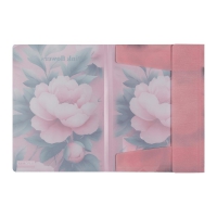 Папка А4 на резинках, PEONY ARABESKI, полупрозрачная, розовая Buromax BM.3908-10
