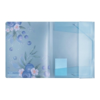 Папка А4 на резинках, BLUEBERRY ARABESKI, полупрозрачная, морская волна Buromax BM.3908-17