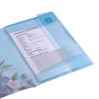 Папка А4 на резинках, BLUEBERRY ARABESKI, полупрозрачная, морская волна Buromax BM.3908-17