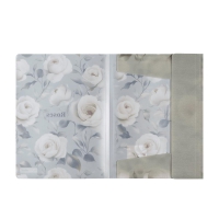 Папка А4 на гумках, ROSES ARABESKI, напівпрозора, світло-сіра Buromax BM.3908-20