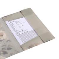 Папка А4 на гумках, ROSES ARABESKI, напівпрозора, світло-сіра Buromax BM.3908-20