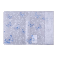 Папка А4 на резинках, BUTTERFLY ARABESKI, полупрозрачная, белая перламутровая Buromax BM.3908-31