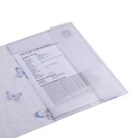 Папка А4 на резинках, BUTTERFLY ARABESKI, полупрозрачная, белая перламутровая Buromax BM.3908-31