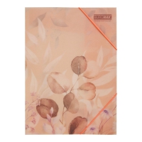 Папка А4 на гумках, PEACH ARABESKI, напівпрозора, персикова Buromax BM.3908-46