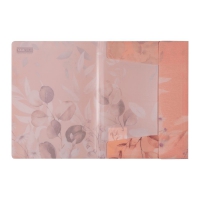 Папка А4 на гумках, PEACH ARABESKI, напівпрозора, персикова Buromax BM.3908-46