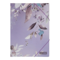 Папка А4 на гумках, LILAC ARABESKI, напівпрозора, сливова Buromax BM.3908-48
