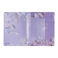 Папка А4 на гумках, LILAC ARABESKI, напівпрозора, сливова Buromax BM.3908-48