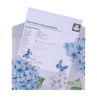 Папка-конверт А5 на кнопці, MYSTERY ARABESKI, напівпрозора, прозора Buromax BM.3919-00