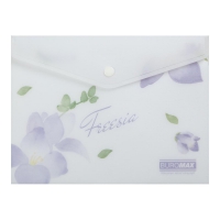 Папка-конверт А5 на кнопці, FREESIA ARABESKI, напівпрозора, бузкова Buromax BM.3919-26