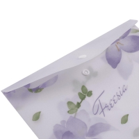 Папка-конверт А5 на кнопці, FREESIA ARABESKI, напівпрозора, бузкова Buromax BM.3919-26