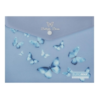 Папка-конверт А5 на кнопці, SKY ARABESKI, напівпрозора,електрик Buromax BM.3919-45