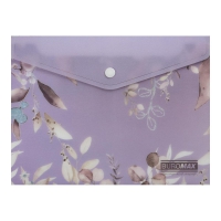 Папка-конверт А5 на кнопці, LILAC ARABESKI, напівпрозора, сливова Buromax BM.3919-48
