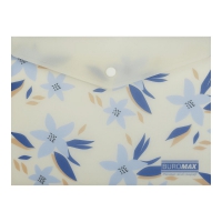 Папка-конверт А5 на кнопці, MYOSOTIS ARABESKI, напівпрозора, маренго Buromax BM.3919-53