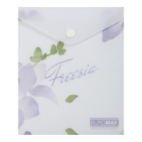 Папка-конверт А6 на кнопці, FREESIA ARABESKI, напівпрозора, бузкова Buromax BM.3922-26
