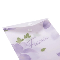 Папка-конверт А6 на кнопці, FREESIA ARABESKI, напівпрозора, бузкова Buromax BM.3922-26