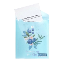 Папка-конверт А6 на кнопці, BLUEBERRY ARABESKI, напівпрозора,аквамарин Buromax BM.3922-52