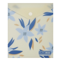 Папка-конверт А6 на кнопці, MYOSOTIS ARABESKI, напівпрозора, маренго Buromax BM.3922-53
