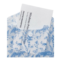 Папка-конверт А7 на кнопці, FERN ARABESKI, напівпрозора, блакитна Buromax BM.3923-14