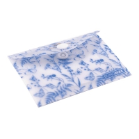 Папка-конверт А7 на кнопці, FERN ARABESKI, напівпрозора, блакитна Buromax BM.3923-14