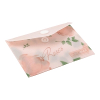 Папка-конверт А7 на кнопці, RAMIRA ARABESKI, напівпрозора, коралова Buromax BM.3923-27