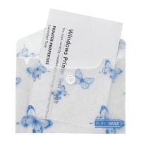 Папка-конверт А7 на кнопці, BUTTERFLY ARABESKI, напівпрозора, біла перламутрова Buromax BM.3923-31