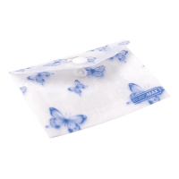 Папка-конверт А7 на кнопці, BUTTERFLY ARABESKI, напівпрозора, біла перламутрова Buromax BM.3923-31