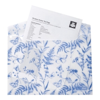 Папка-конверт А4 на кнопці, FERN ARABESKI, напівпрозора, блакитна Buromax BM.3943-14