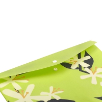 Папка-конверт А4 на кнопці, PLUMERIA ARABESKI, напівпрозора, салатова Buromax BM.3943-15