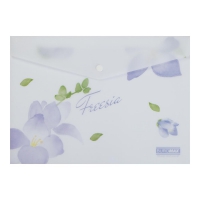 Папка-конверт А4 на кнопці, FREESIA ARABESKI, напівпрозора, бузкова Buromax BM.3943-26