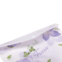 Папка-конверт А4 на кнопці, FREESIA ARABESKI, напівпрозора, бузкова Buromax BM.3943-26