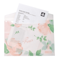 Папка-конверт А4 на кнопці, RAMIRA ARABESKI, напівпрозора, коралова Buromax BM.3943-27