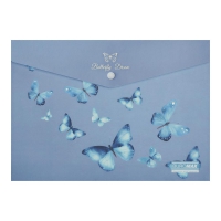 Папка-конверт А4 на кнопці, SKY ARABESKI, напівпрозора,електрик Buromax BM.3943-45