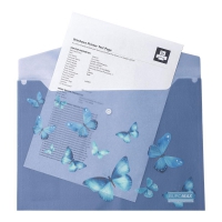 Папка-конверт А4 на кнопці, SKY ARABESKI, напівпрозора,електрик Buromax BM.3943-45