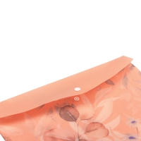 Папка-конверт А4 на кнопці, PEACH ARABESKI, напівпрозора, персикова Buromax BM.3943-46