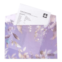 Папка-конверт А4 на кнопці, LILAC ARABESKI, напівпрозора, сливова Buromax BM.3943-48