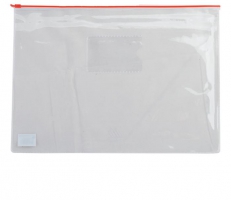Папка-конверт А4, пластик. блискавка, червоний Buromax BM.3946-05