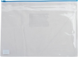 Папка-конверт А5, пластик. блискавка, синій Buromax BM.3947-02