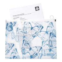 Папка-конверт А4 на zip-блискавці, MACHAON ARABESKI, напівпрозора, синя Buromax BM.3948-02