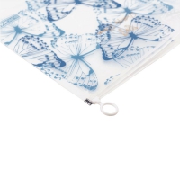 Папка-конверт А4 на zip-блискавці, MACHAON ARABESKI, напівпрозора, синя Buromax BM.3948-02