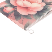 Папка-конверт А4 на zip-блискавці, PEONY ARABESKI, напівпрозора, рожева Buromax BM.3948-10